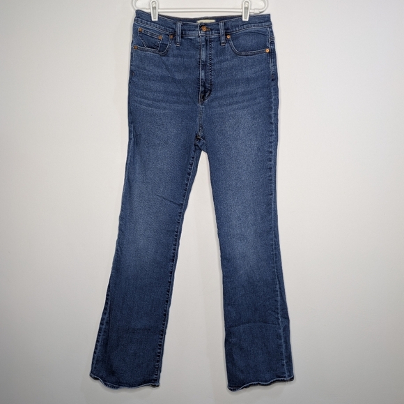 Madewell Medium Wash Blue Denim Skinny Flare Jean 31T - Picture 1 of 15